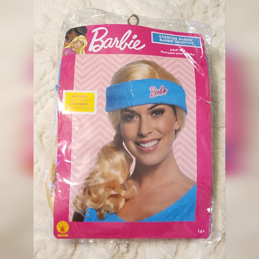 Excersize barbie wig costume dress up